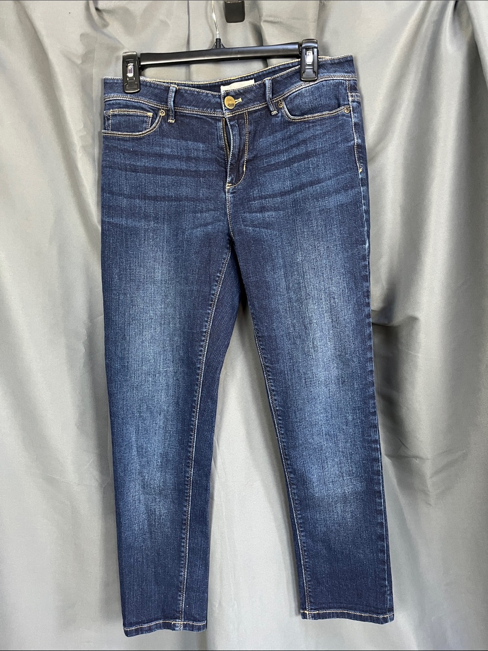 J. Jill Women's Straight-Leg Jeans in Dark Blue Wash